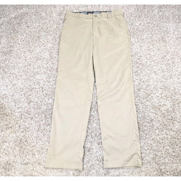 Nike Dri-Fit Golf Pants Mens 32x32 Beige Khaki Chino Performance Standard Fit - Picture 1 of 6